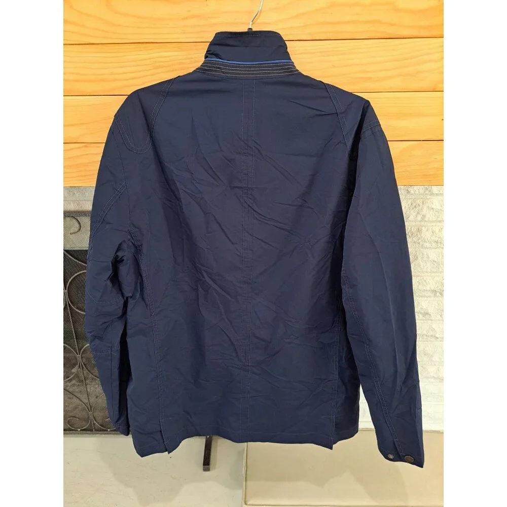 Tommy Bahama Rain Jacket Men's Navy Lightweight Raincoat Snap Zipper Large - Picture 4 of 11